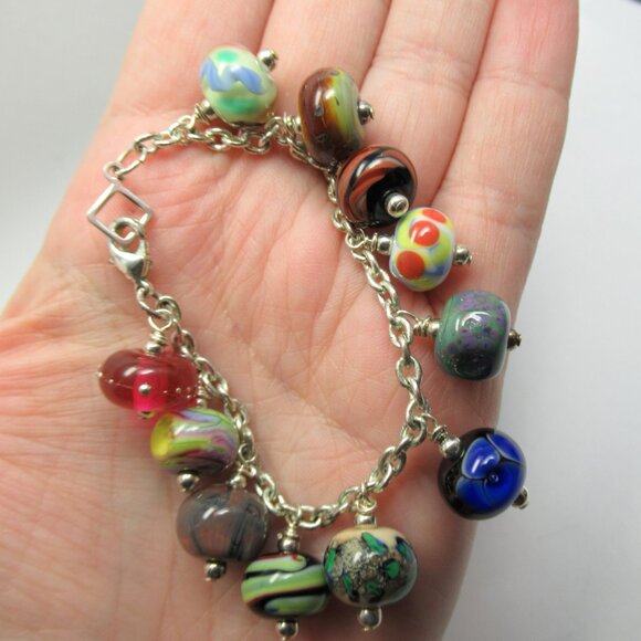 Lampwork Orphan bead bracelet - Picture 5 of 12